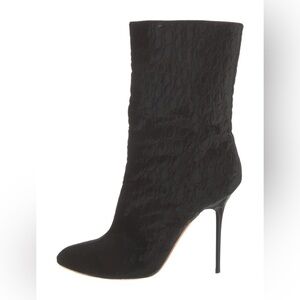 Jimmy Choo Black Textured Heeled Boots